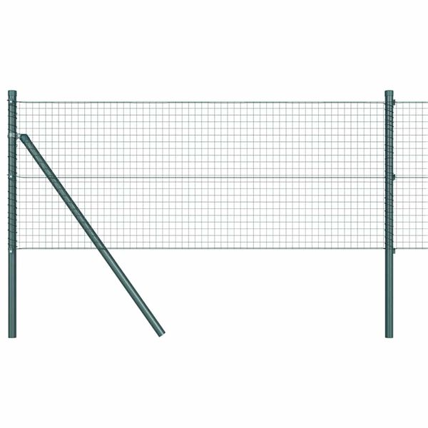 vidaXL Girðingarpóstur Grænn 50 x 0,5 m (25 x 25 mm net) Stál og PVC