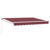 vidaXL Handvirkt sn&uacute;sk&yacute;li burgundy 3 x 2 m P&oacute;l&yacute;et&yacute;len me&eth; PU h&uacute;&eth;un