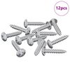 vidaXL Tr&eacute;stungur 12 pcs Silfur M3,5 x 20 mm St&aacute;l
