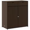 vidaXL Geymslusk&aacute;pur &iacute; Gar&eth; Br&uacute;nn 105x55x113 cm P&oacute;l&yacute;rattan