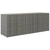 vidaXL Geymslusk&aacute;pur fyrir Gar&eth; Gr&aacute;r 198x55,5x80 cm P&oacute;l&yacute;rattan