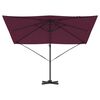 vidaXL Roma Parasol Rauður 286 x 285 x 265 cm Pólýester og Aluminium