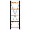 vidaXL Bókaskápur með 5 hillum 60x30x180 cm Gegnheill Endurnýttur Viður