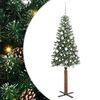 vidaXL Mj&oacute;tt j&oacute;latr&eacute; me&eth; 300 LED Gr&aelig;nn 180 cm PVC og solid furuvi&eth;
