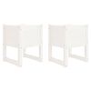 vidaXL gr&oacute;&eth;ursetningar 2 stk Hv&iacute;tar 40x40x52,5 cm Solid Wood Furu