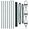 vidaXL Gir&eth;ingarp&oacute;stur Gr&aelig;nn 10 x 1,5 m (25 mm net) St&aacute;l og PVC