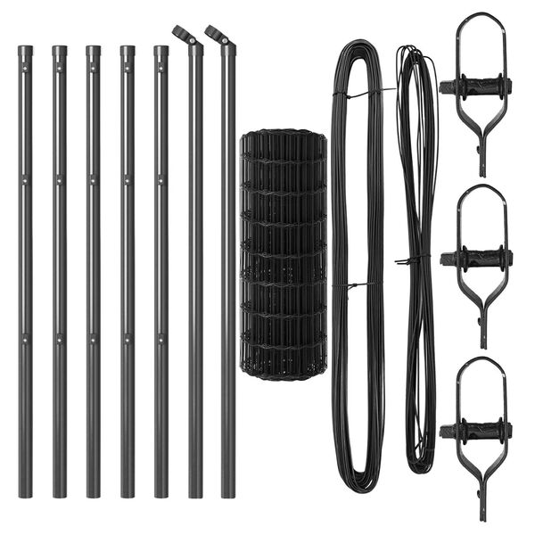 vidaXL Gir&eth;ing me&eth; p&oacute;st Gr&aacute;r 0,4 x 50 m St&aacute;l og PVC