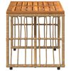 vidaXL &Uacute;ti bor&eth; N&aacute;tt&uacute;rulegur 80 x 40 x 40 cm St&aacute;l og p&oacute;l&yacute;rattan
