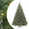 vidaXL Gervi j&oacute;latr&eacute; me&eth; 300 LED me&eth; standi Gr&aelig;nn 180 cm PE og PVC