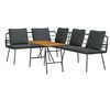 vidaXL Gar&eth;s&oacute;fa sett 2 pcs Svartur p&oacute;l&yacute;rattan