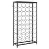 vidaXL V&iacute;nrekki fyrir 45 Fl&ouml;skur Svartur 54x18x100 cm Sm&iacute;&eth;aj&aacute;rn