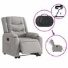vidaXL Electric Stand up Recliner st&oacute;ll Cloud Grey Efni