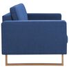 281385 vidaXL 2-Seater Sofa Fabric Blue