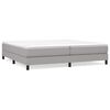 vidaXL R&uacute;mgrind me&eth; Springfj&ouml;&eth;rum Lj&oacute;sgr&aacute; 200x200 cm Efni