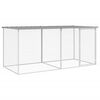 vidaXL kj&uacute;klingab&uacute;r me&eth; &thorn;aki lj&oacute;sgr&aacute;tt 203x98x90 cm galvaniseru&eth;u st&aacute;li