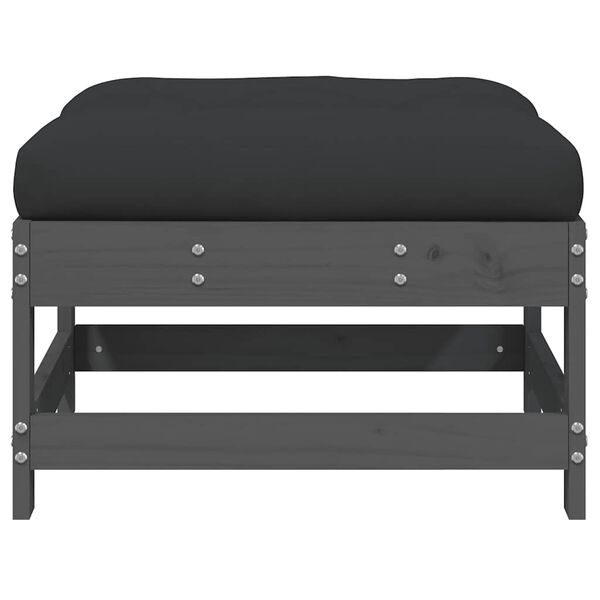 vidaXL F&oacute;tskemill &iacute; Gar&eth;inn me&eth; Sessu Gr&aacute; Gegnheil Fura