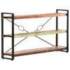 vidaXL B&oacute;kask&aacute;pur 3 Hillur 140x30x80 cm Gegnheill Endurn&yacute;ttur Vi&eth;ur