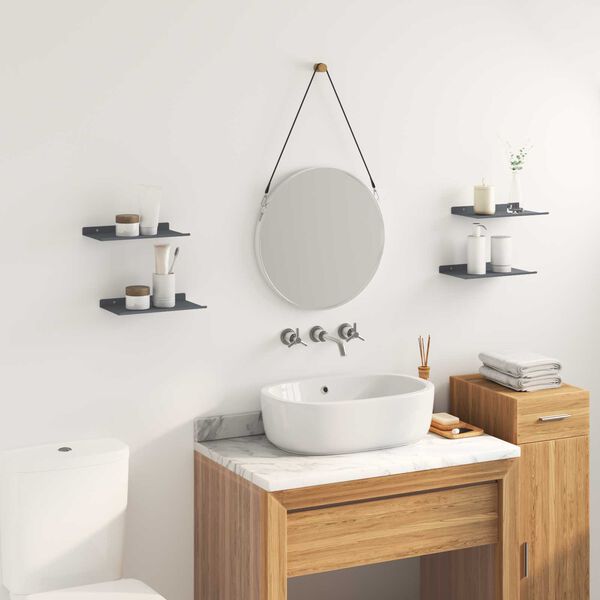 vidaXL Flj&oacute;tandi skrifbor&eth; 4 pcs Antras&iacute;t 30 x 18 x 2,5 cm St&aacute;l