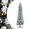 vidaXL Gervi j&oacute;latr&eacute; me&eth; 300 LED Hv&iacute;tt 240 cm PVC, Metall og Plastefni