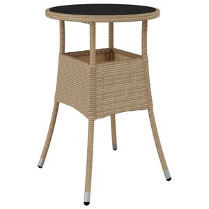 vidaXL Gar&eth;bor&eth; &Oslash;60x75 cm Hert Gler og P&oacute;l&yacute;rattan Drappa&eth;
