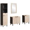 vidaXL Ba&eth;herbergi Sett me&eth; hur&eth; 4 pcs Hv&iacute;ta &thorn;vott &aacute;fer&eth; Hart mang&oacute;tr&eacute;