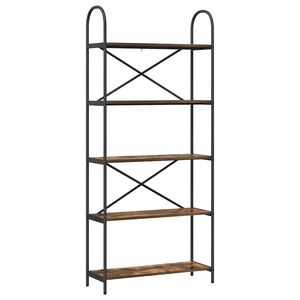 vidaXL Hilla Rau&eth;-eik 80 x 30 x 183 cm Samsettur vi&eth;ur