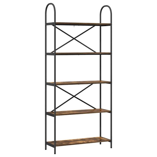 vidaXL Hilla Rau&eth;-eik 80 x 30 x 183 cm Samsettur vi&eth;ur