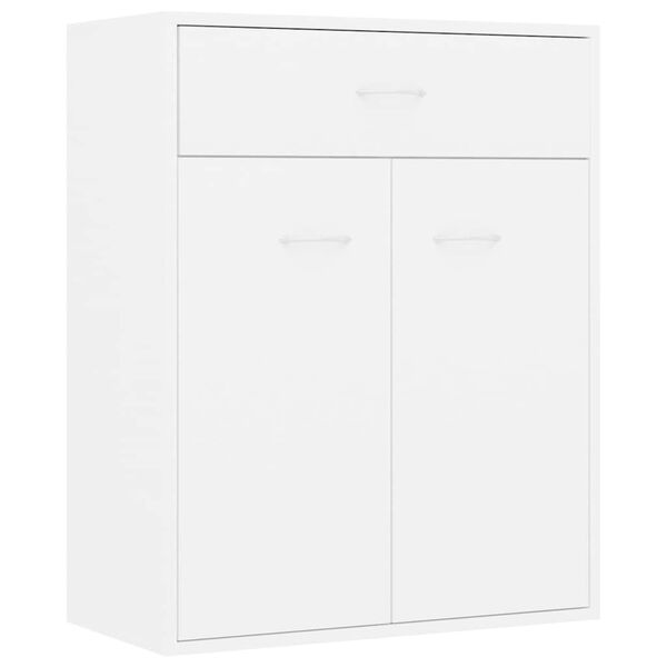 vidaXL Skenkur Hvítur 60x30x75 cm Samsettur Viður