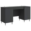 vidaXL Skrifbor&eth; me&eth; hillu Svartur 142,5 x 50 x 75 cm Samsettur vi&eth;ur