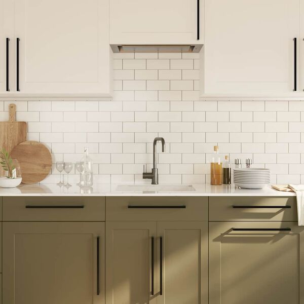 vidaXL Skápur Handföng 5 stk Svart 320 mm Ryðfrítt Stál