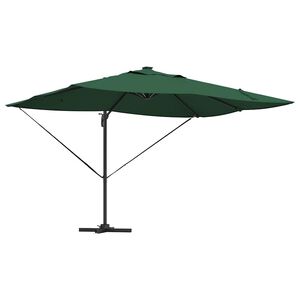 vidaXL Cantilever Roma Parasol Grænt og svart 352 x 251 x 265 cm