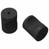 vidaXL Sk&aacute;pahandfang 2 pcs Svartur M4 x 12 mm J&aacute;rn