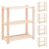 vidaXL Geymslurekkar 3 Hillur 5 stk. 80x38x90 cm Gegnheil Fura 150 kg