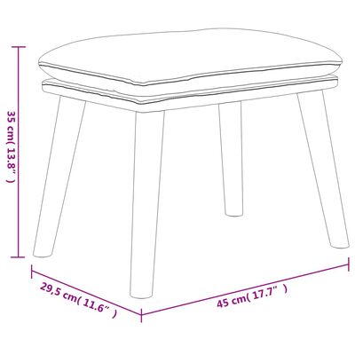 vidaXL Fótskemill Sinnepsgult 45x29,5x39 cm Flauel