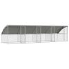 vidaXL H&aelig;nub&uacute;r 4 pcs Silfur 800 x 200 x 200 cm Galvaniserad st&aacute;l