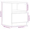 vidaXL Noatöflu skápur Svartur Eik 40 x 40 x 50 cm Samsettur viður