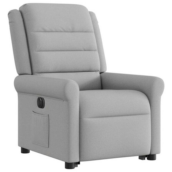 vidaXL Electric Stand up Recliner st&oacute;ll Cloud Grey Efni