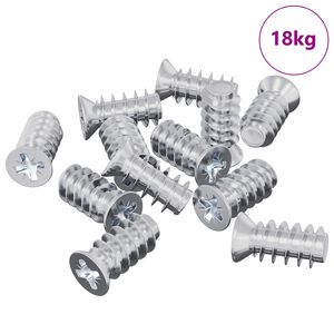 vidaXL Skr&uacute;fa 10909 pcs Silfur M6 x 12 mm J&aacute;rn