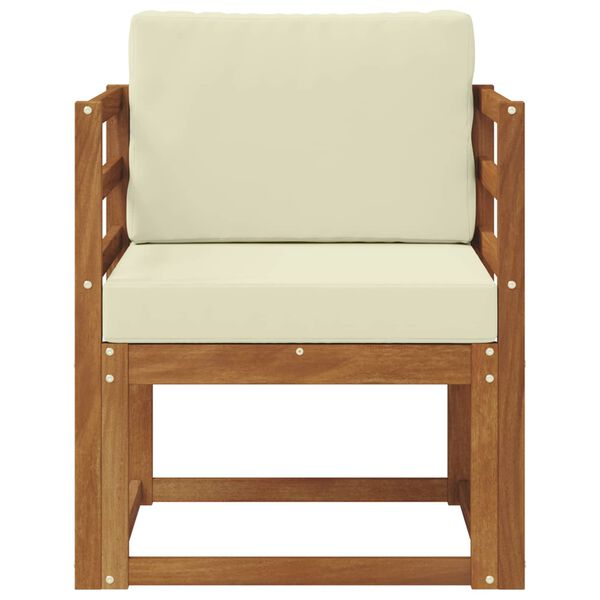 vidaXL &Uacute;ti s&oacute;fasett Solid Akas&iacute;uskei&eth; og P&oacute;lyester N&aacute;tt&uacute;rulegur