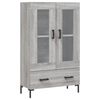 vidaXL H&aacute;r Sk&aacute;pur Gr&aacute;r Sonoma 69,5x31x115 cm Samsettur Vi&eth;ur