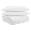 vidaXL R&uacute;mfatasett me&eth; kodda 3 pcs Hv&iacute;tt D&uacute;nfja&eth;rir
