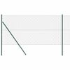 vidaXL Gir&eth;ingarp&oacute;stur Gr&aelig;nn 25 x 1 m (40 x 40 mm net) St&aacute;l og PVC