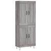 vidaXL H&aacute;r Sk&aacute;pur Gr&aacute;r Sonoma 69,5x34x180 cm Samsettur Vi&eth;ur