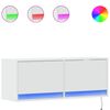vidaXL Sj&oacute;nvarpssk&aacute;pur me&eth; LED Lj&oacute;sum Hv&iacute;tur 100x31x38 cm