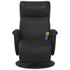 vidaXL Nudd Recliner St&oacute;ll Svartur 71 x 90 x 105 cm Gervile&eth;ur