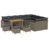 vidaXL Gar&eth;s&oacute;fa sett 13 pcs Gr&aacute;r p&oacute;l&yacute;rattan