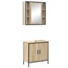 vidaXL Ba&eth;herbergismublasett me&eth; hillu 2 pcs Br&uacute;nn Samsettur vi&eth;ur