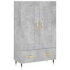 vidaXL H&aacute;r Sk&aacute;pur Steypugr&aacute;r 69,5x31x115 cm Samsettur Vi&eth;ur