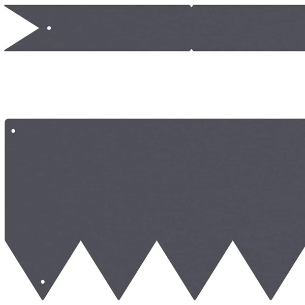 vidaXL Garðjaðar 10 pcs Antrasít 100 x 0.05 x 20 cm