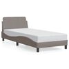 vidaXL R&uacute;mgrind me&eth; H&ouml;f&eth;agafli Dover M&oacute;gr&aacute;r 90x200 cm Tau&aacute;kl&aelig;&eth;i